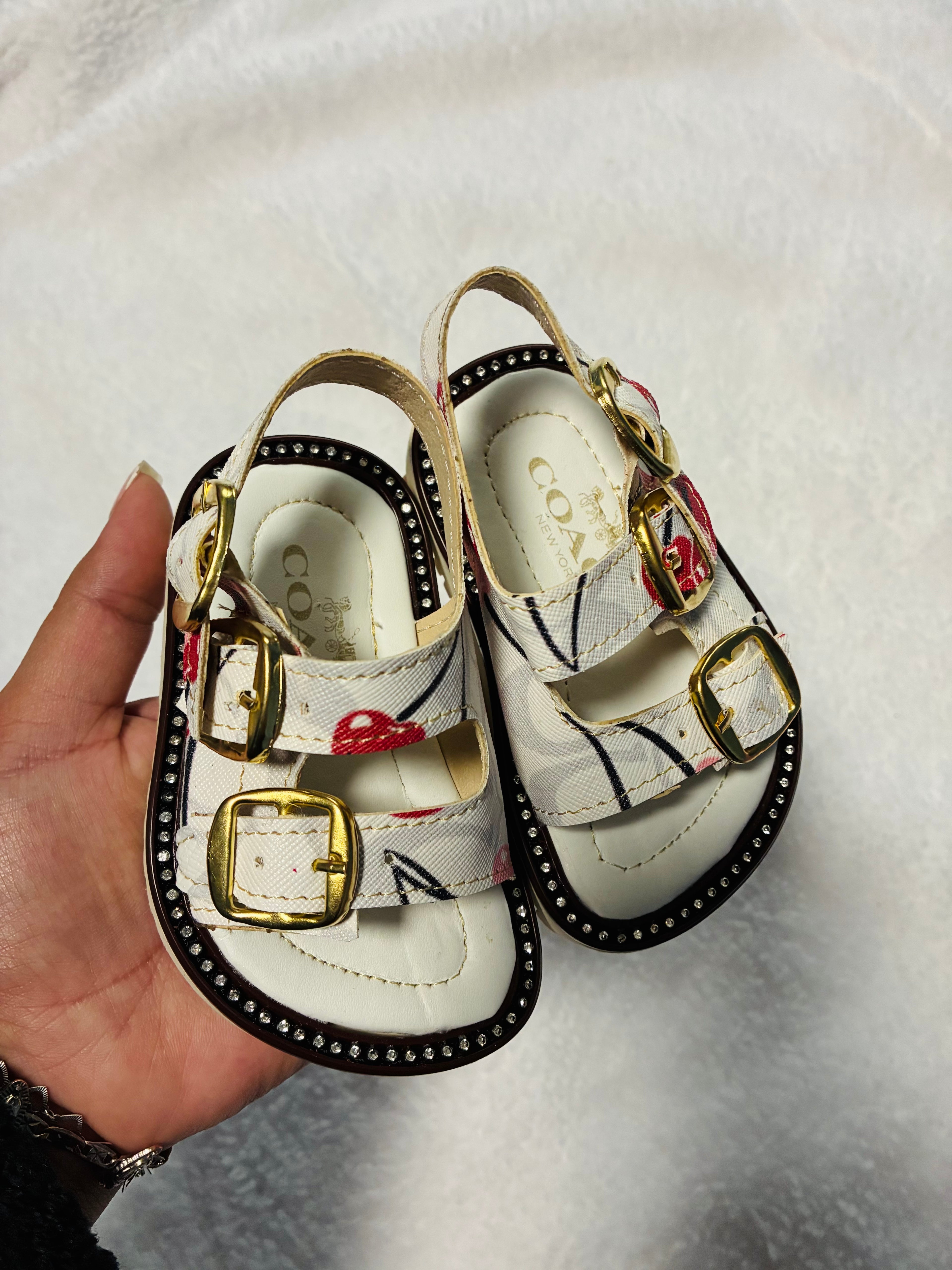 White Cherry Sandals