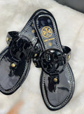 Black Tory Sandals