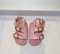 Pink coach baby sandals