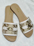 White Coach Sandals